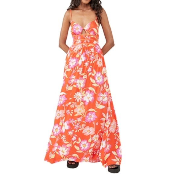 Free People Dresses & Skirts - Free People Wisteria Maxi Dress in Pop Combo